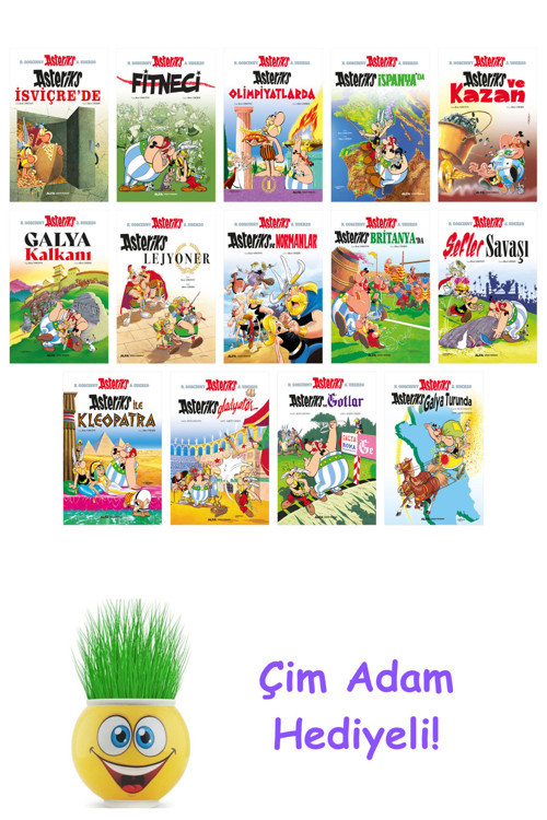Rene Goscinny 14 Kitap Seti + Çim Adam Hediye