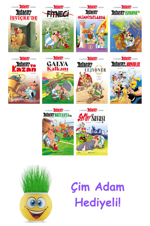 Rene Goscinny 10 Kitap Seti + Çim Adam Hediye