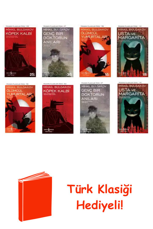 Mihail Bulgakov 8 Kitap Seti + Türk Klasiği Hediye