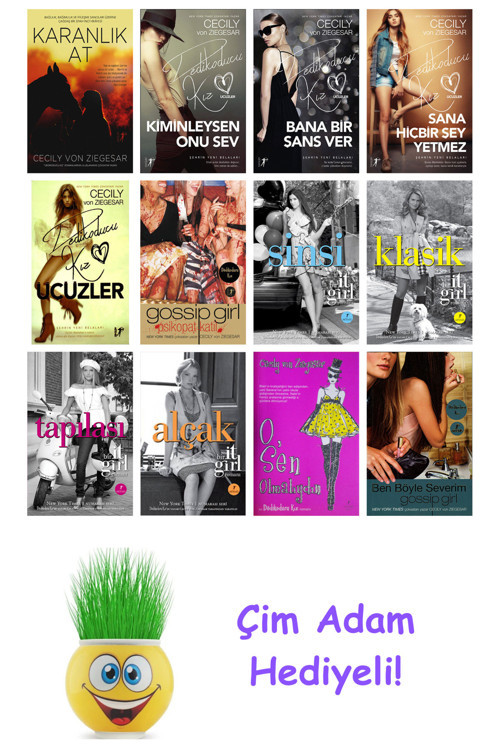 Cecily Von Ziegesar 12 Kitap Seti + Çim Adam Hediye