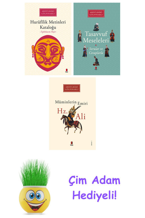 Abdülbaki Gölpınarlı 3 Kitap Seti + Çim Adam Hediye