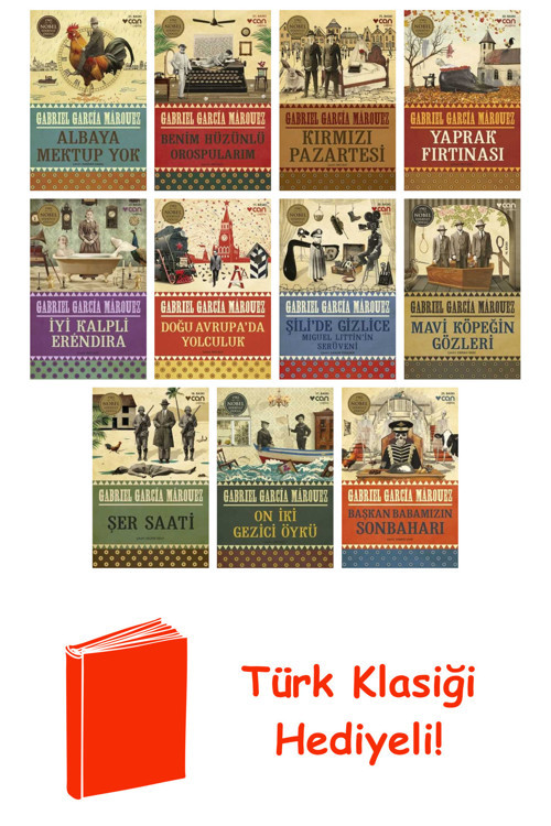 Gabriel García Márquez 11 Kitap Seti + Türk Klasiği Hediye