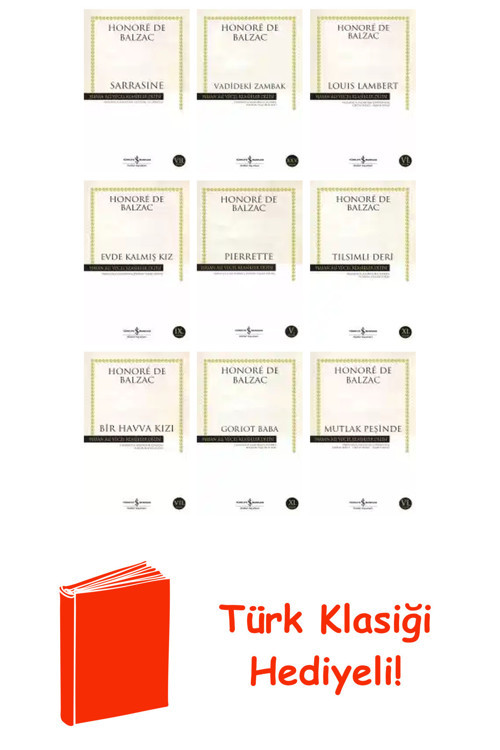 Honoré De Balzac 9 Kitap Seti + Türk Klasiği Hediye