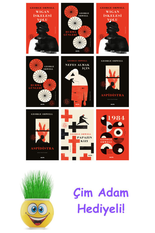 George Orwell 9 Kitap Seti + Çim Adam Hediye