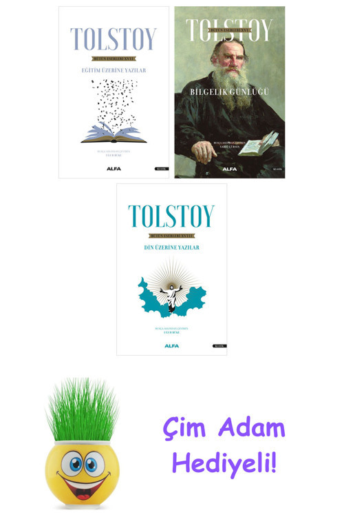 Lev Nikolayeviç Tolstoy 3 Kitap Seti + Çim Adam Hediye