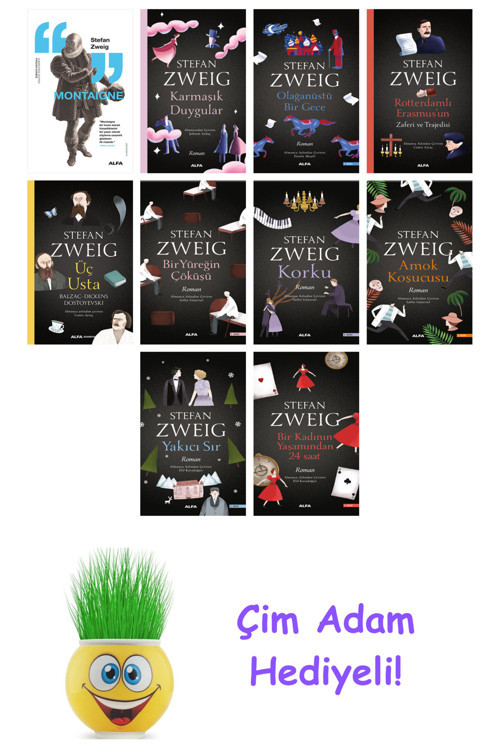 Stefan Zweig 10 Kitap Seti + Çim Adam Hediye