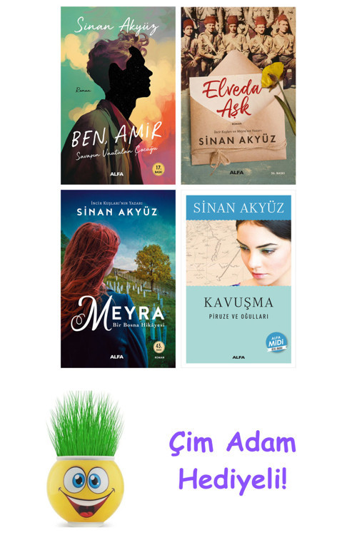 Sinan Akyüz 4 Kitap Seti + Çim Adam Hediye