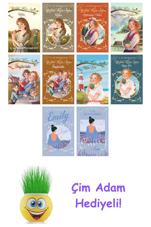 Lucy Maud Montgomery 10 Kitap Seti + Çim Adam Hediye