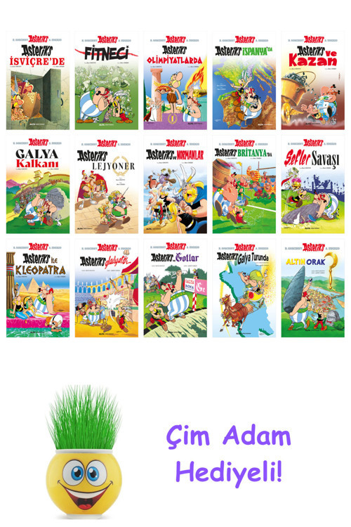 Rene Goscinny 15 Kitap Seti + Çim Adam Hediye