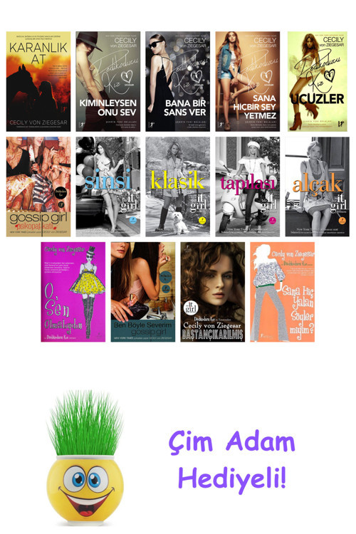 Cecily Von Ziegesar 14 Kitap Seti + Çim Adam Hediye