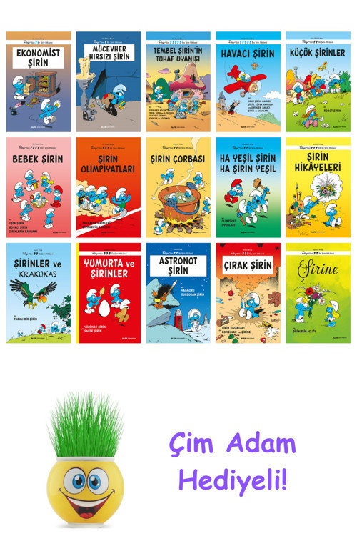 Peyo 15 Kitap Seti + Çim Adam Hediye
