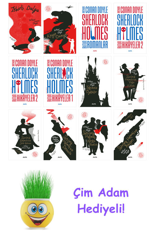 Sir Arthur Conan Doyle 12 Kitap Seti + Çim Adam Hediye