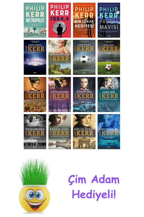 Philip Kerr 16 Kitap Seti + Çim Adam Hediye
