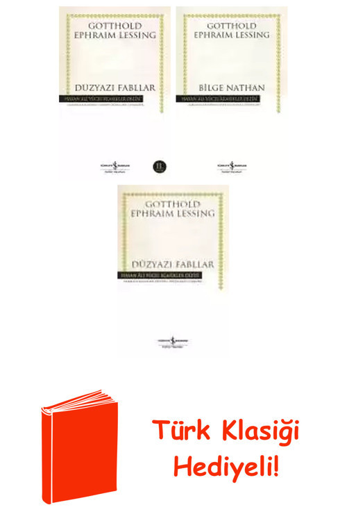 Gotthold Ephraim Lessing 3 Kitap Seti + Türk Klasiği Hediye