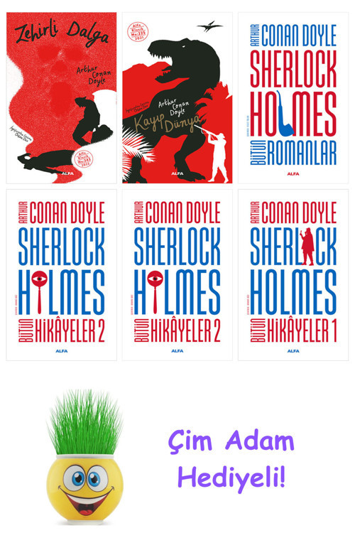 Sir Arthur Conan Doyle 6 Kitap Seti + Çim Adam Hediye
