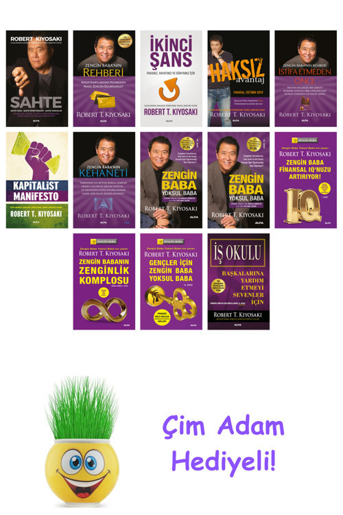 Robert T. Kiyosaki 13 Kitap Seti + Çim Adam Hediye