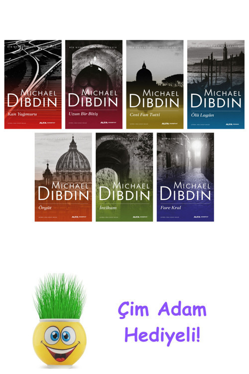Michael Dibdin 7 Kitap Seti + Çim Adam Hediye