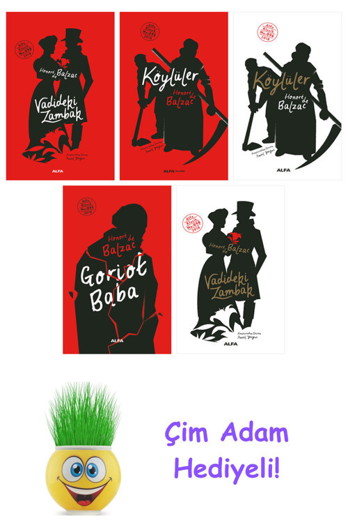 Honore De Balzac 5 Kitap Seti + Çim Adam Hediye