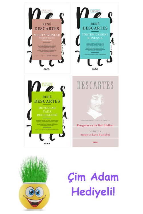 Rene Descartes 4 Kitap Seti + Çim Adam Hediye