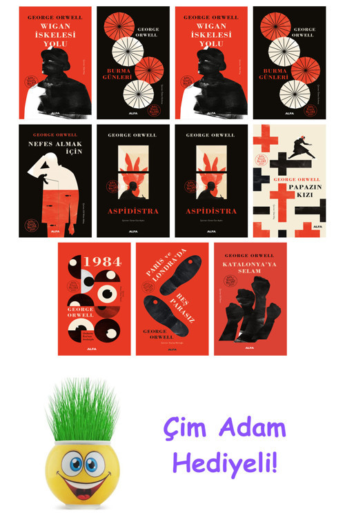 George Orwell 11 Kitap Seti + Çim Adam Hediye