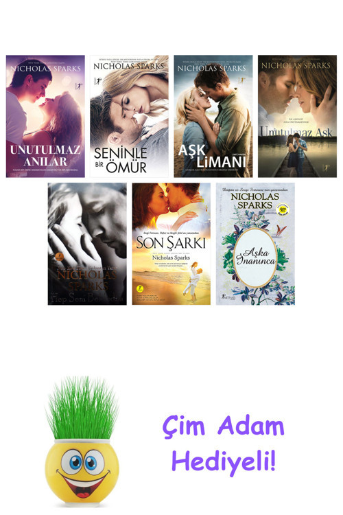 Nicholas Sparks 7 Kitap Seti + Çim Adam Hediye
