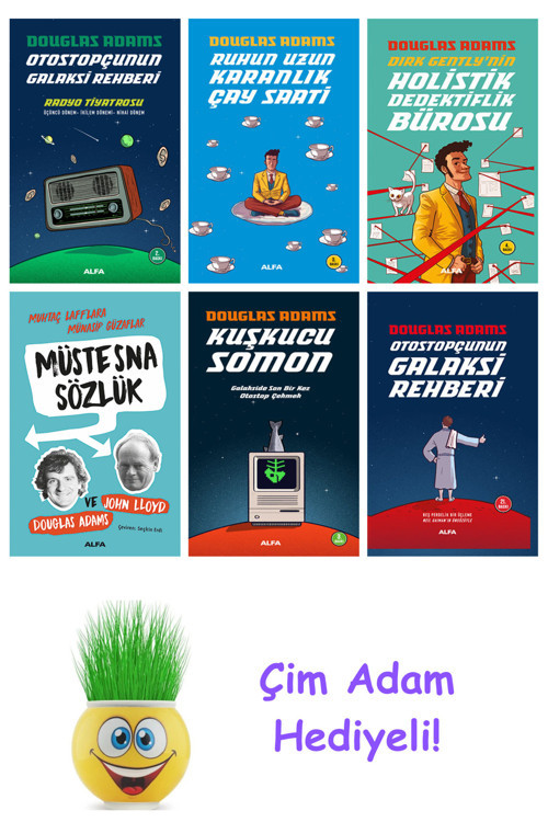 Douglas Adams 6 Kitap Seti + Çim Adam Hediye