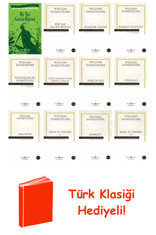William Shakespeare 12 Kitap Seti + Türk Klasiği Hediye