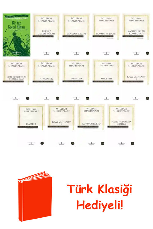 William Shakespeare 14 Kitap Seti + Türk Klasiği Hediye