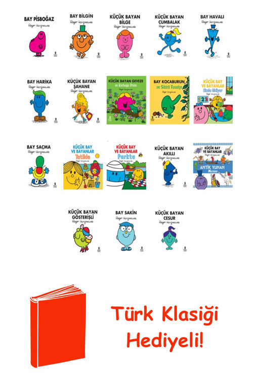 Roger Hargreaves 18 Kitap Seti + Türk Klasiği Hediye