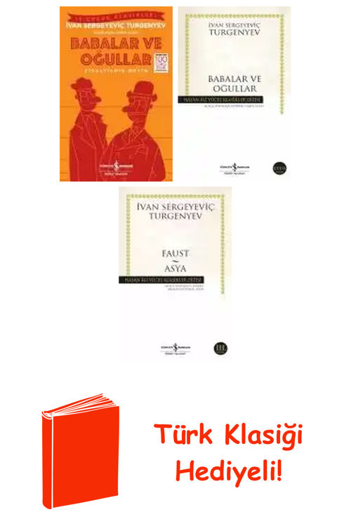 İvan Sergeyeviç Turgenyev 3 Kitap Seti + Türk Klasiği Hediye
