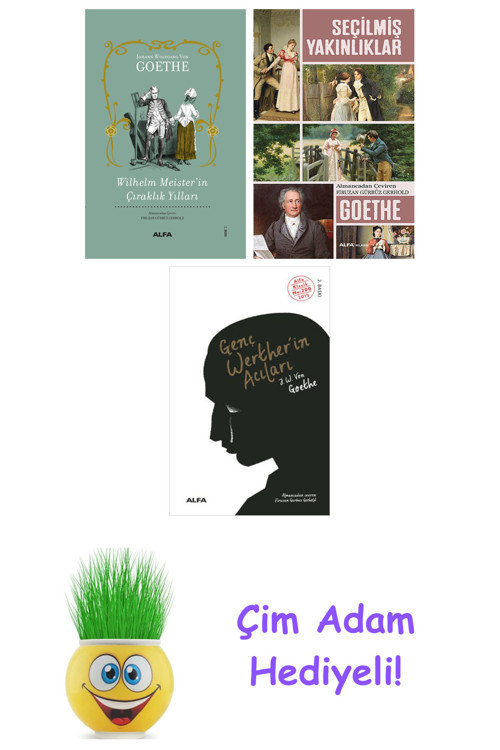 Johann Wolfgang Von Goethe 3 Kitap Seti + Çim Adam Hediye