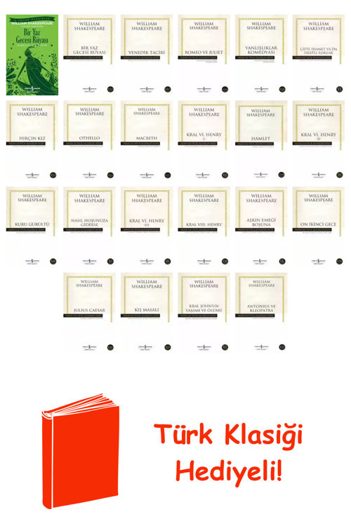 William Shakespeare 22 Kitap Seti + Türk Klasiği Hediye