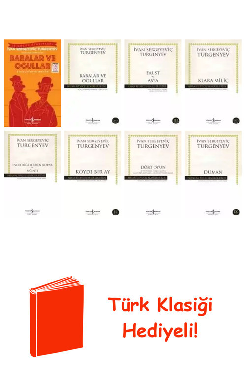İvan Sergeyeviç Turgenyev 8 Kitap Seti + Türk Klasiği Hediye