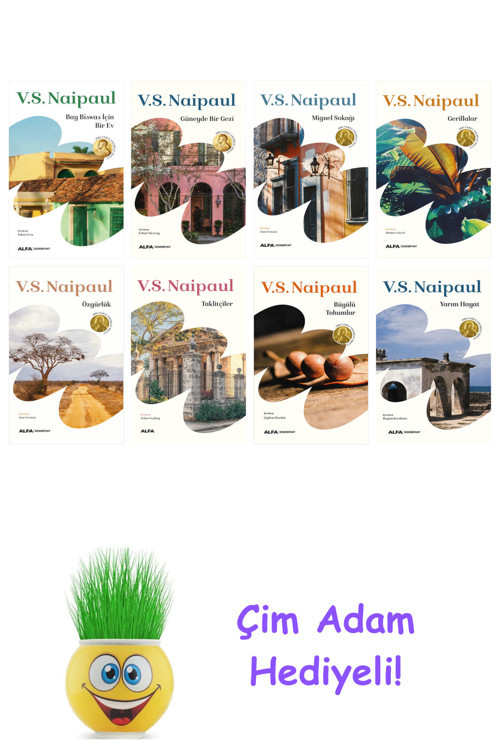 V. S. Naipaul 8 Kitap Seti + Çim Adam Hediye
