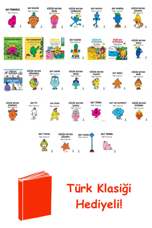 Roger Hargreaves 32 Kitap Seti + Türk Klasiği Hediye