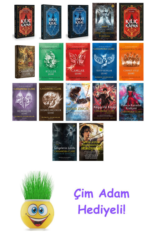 Cassandra Clare 17 Kitap Seti + Çim Adam Hediye