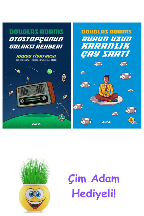 Douglas Adams 2 Kitap Seti + Çim Adam Hediye
