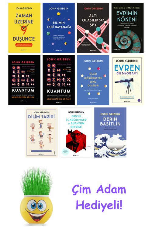 John Gribbin 11 Kitap Seti + Çim Adam Hediye