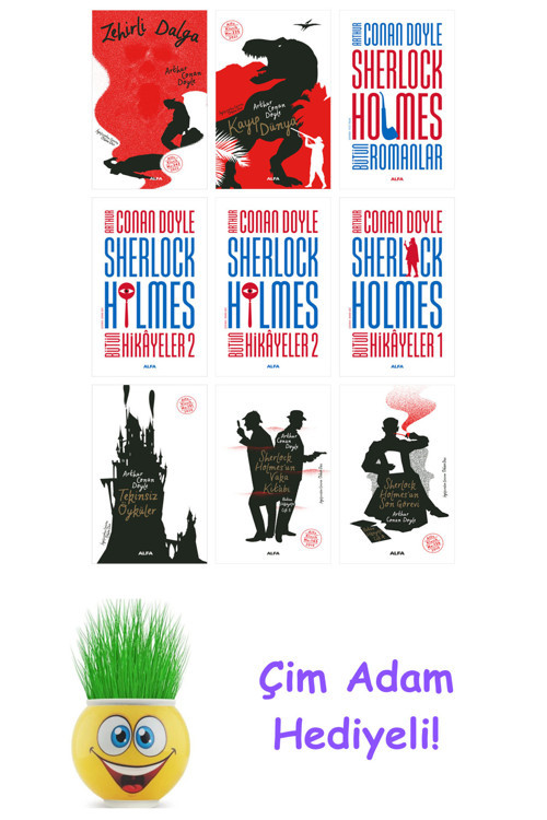 Sir Arthur Conan Doyle 9 Kitap Seti + Çim Adam Hediye