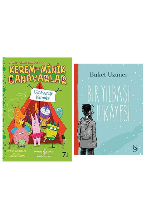 Kerem İle Minik Canavarlar - Canavarlar Kampta: Çılgın Çizgi Romanlar + Bir Yılbaşı Hikayesi