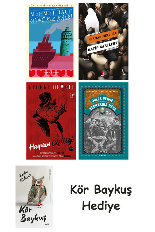 Genç Kız Kalbi + Katip Bartleby + Hayvan Çiftliği + Zacharius Usta + Kör Baykuş