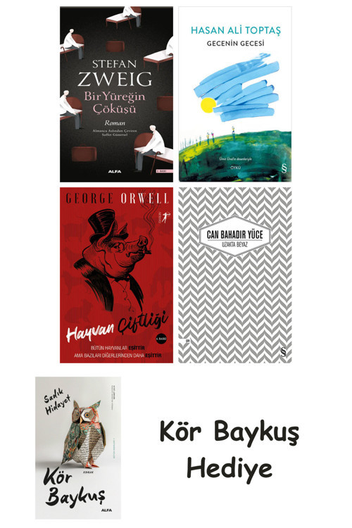 Bir Yüreğin Çöküşü + Gecenin Gecesi + Hayvan Çiftliği + Uzakta Beyaz + Kör Baykuş