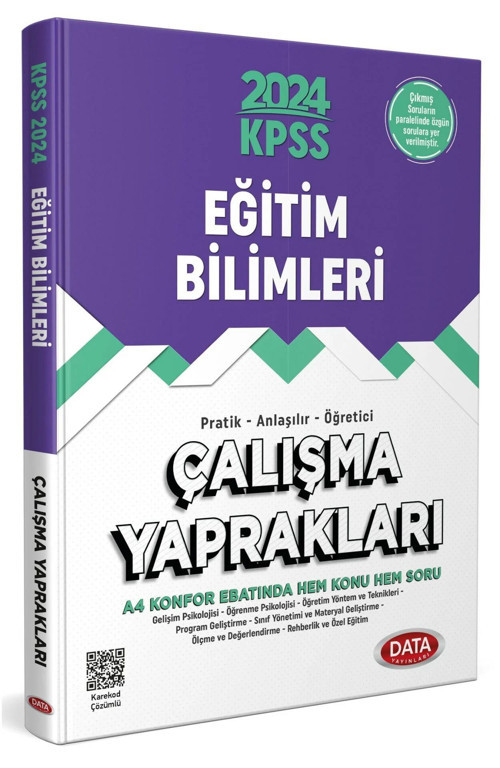 KPSS EĞİTİM BİLİMLERİ ÇALIŞMA YAPRAKLARI 2024 - DATA