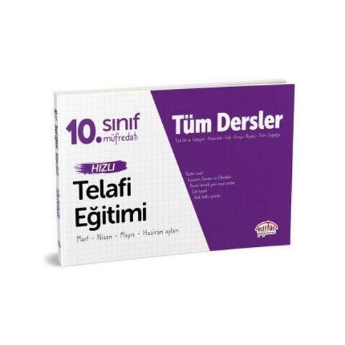 10.SINIF TÜM DERSLER TELAFİ EĞİTİMİ - EDİTÖR YAYINEVİ