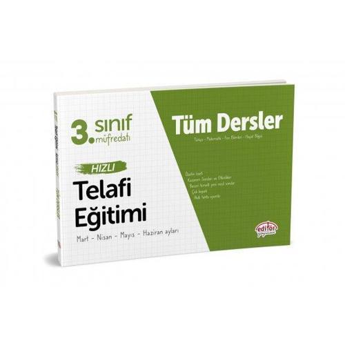 3.SINIF TÜM DERSLER TELAFİ EĞİTİMİ - EDİTÖR YAYINEVİ