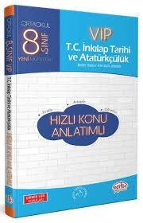 8.SINIF VİP İNKILAP HIZLI KONU ANLATIM LGS - EDİTÖR YAYINEVİ