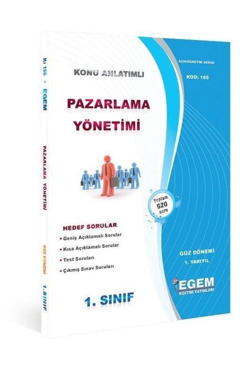1.SINIF 1.YARIYIL PAZARLAMA YÖNETİMİ K.A GÜZ DÖNEMİ - EGEM YAYINLARI