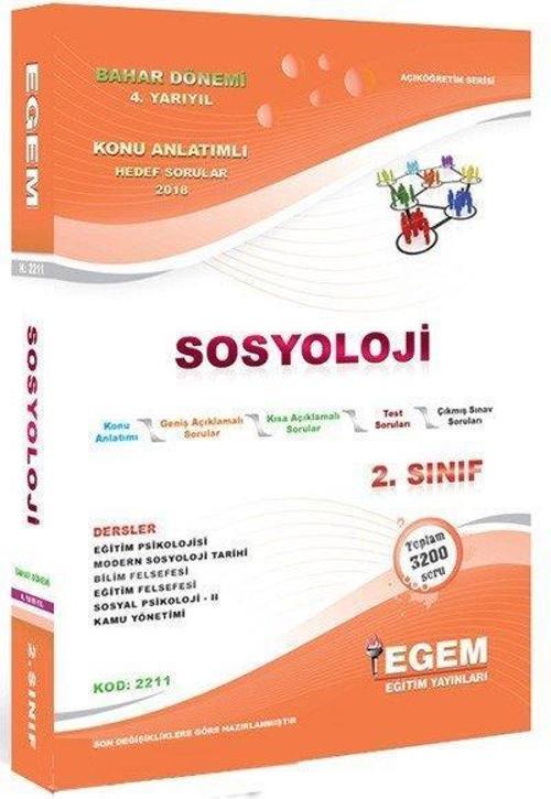2.SINIF 4.YARIYIL SOSYOLOJİ BÖLÜMÜ BAHAR DÖNEMİ - EGEM