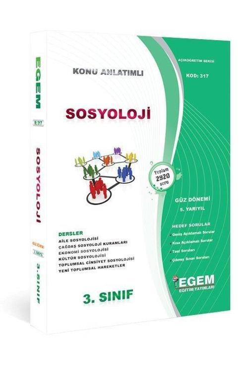 3.SINIF 5.YARIYIL SOSYOLOJİ KONU ANLATIM GÜZ DÖNEM - EGEM YAYINLARI