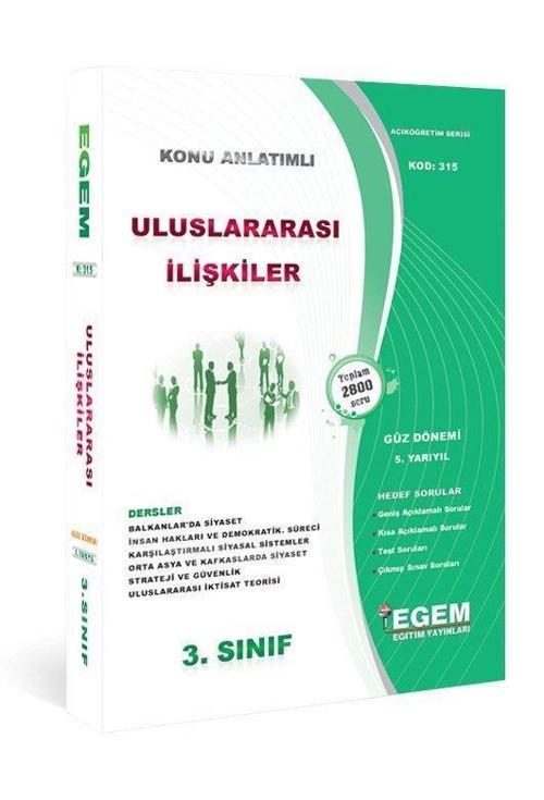 3.SINIF 5.YARIYIL ULUSLARARASI İLİŞKİLER K.A GÜZ D - EGEM YAYINLARI